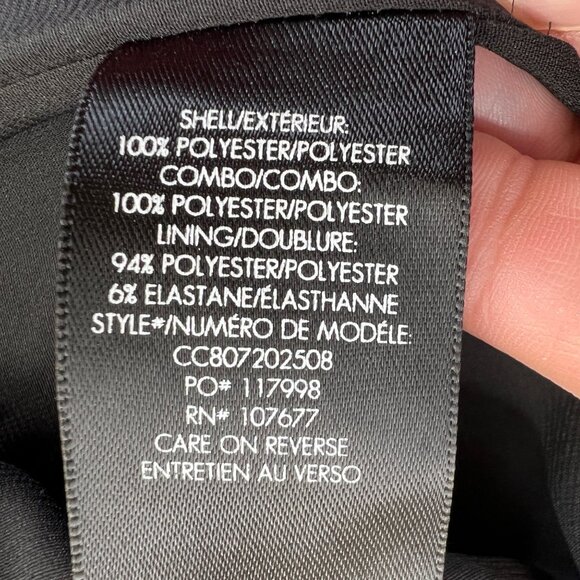 Alice + Olivia Coley Colorblock Sleeveless Shift Dress Black Blue Size 12 - Picture 8 of 10